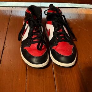 Jordan Kids' Red, Black, and White Sneakers